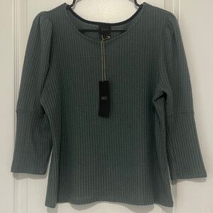 W5 - XL - 3/4 Sleeve Green Top